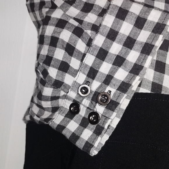 3/60$🧥 NWOT -Le Grenier -Blouse "corset" Plaid S - Picture 4 of 6